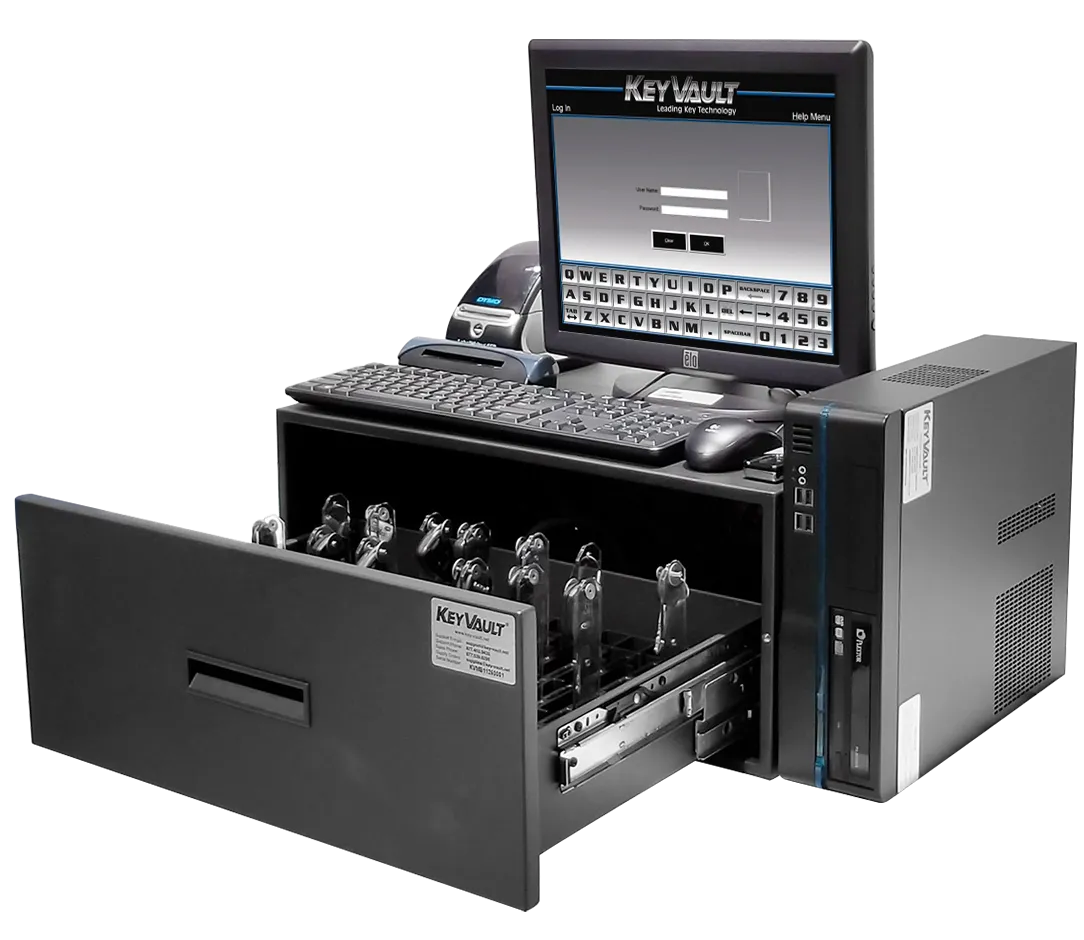 KV - 1 Drawer System with Peripherals_3Qtr Right_Open_Login