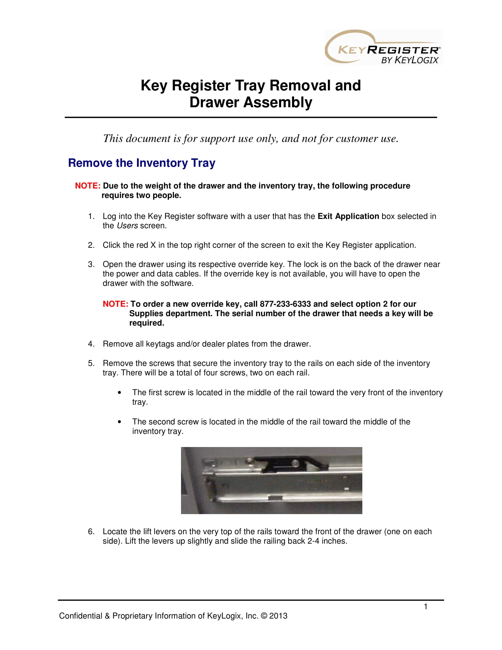 KR Tray Removal and Drawer Assembly-1